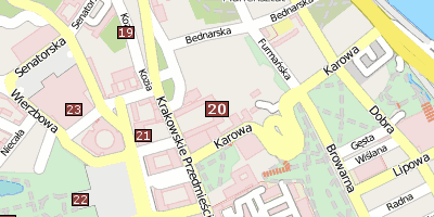 Stadtplan Präsidenten-Palais Warschau